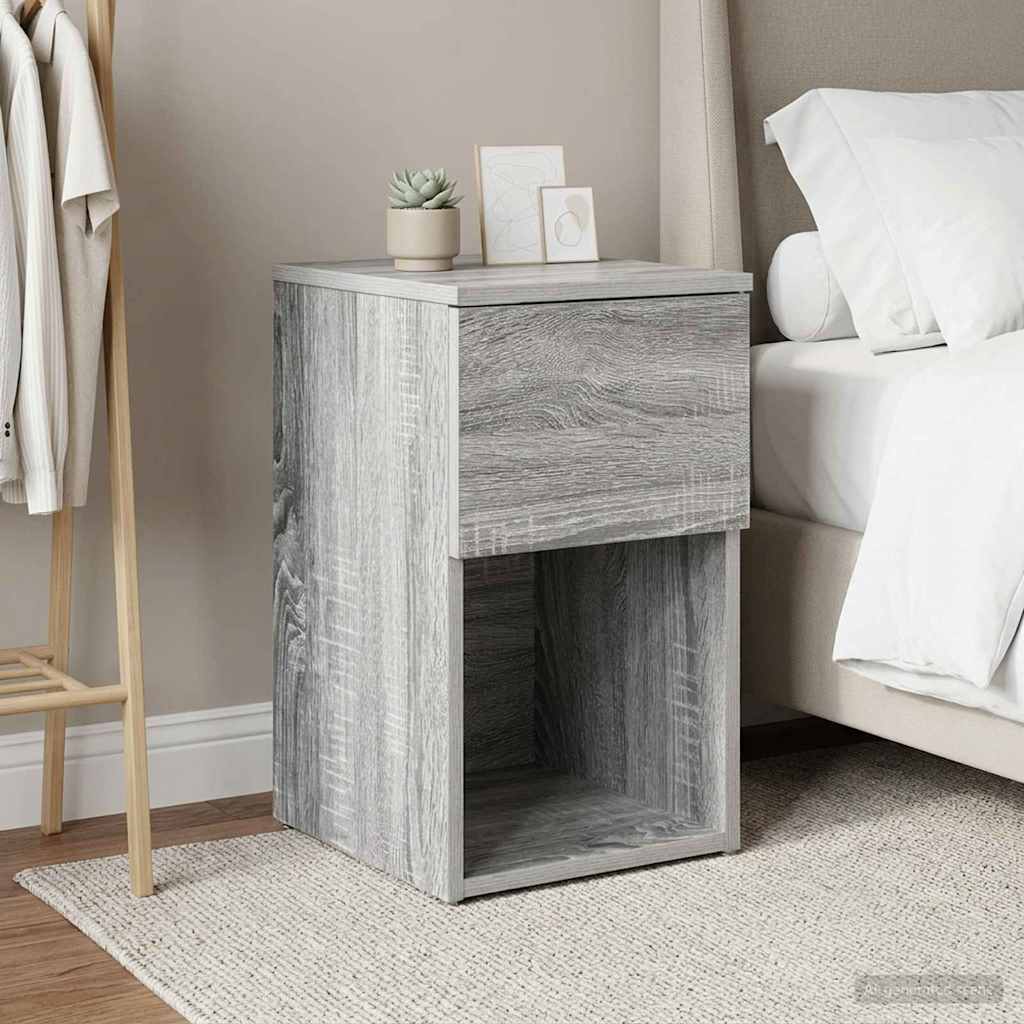 vidaXL Szafka pod łóżko Szary Sonoma 29 x 31,5 x 49 cm