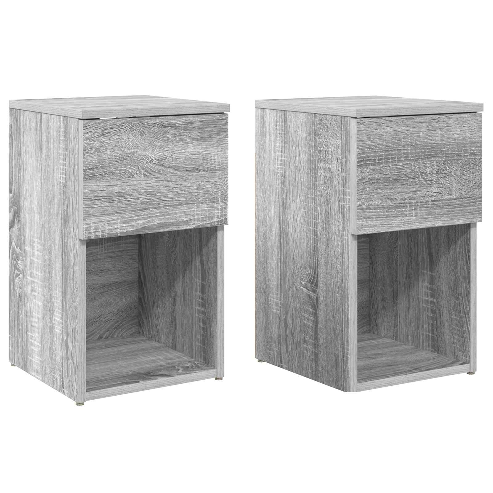 vidaXL Szafka pod łóżko 2 pcs Szary Sonoma 29 x 31,5 x 49 cm