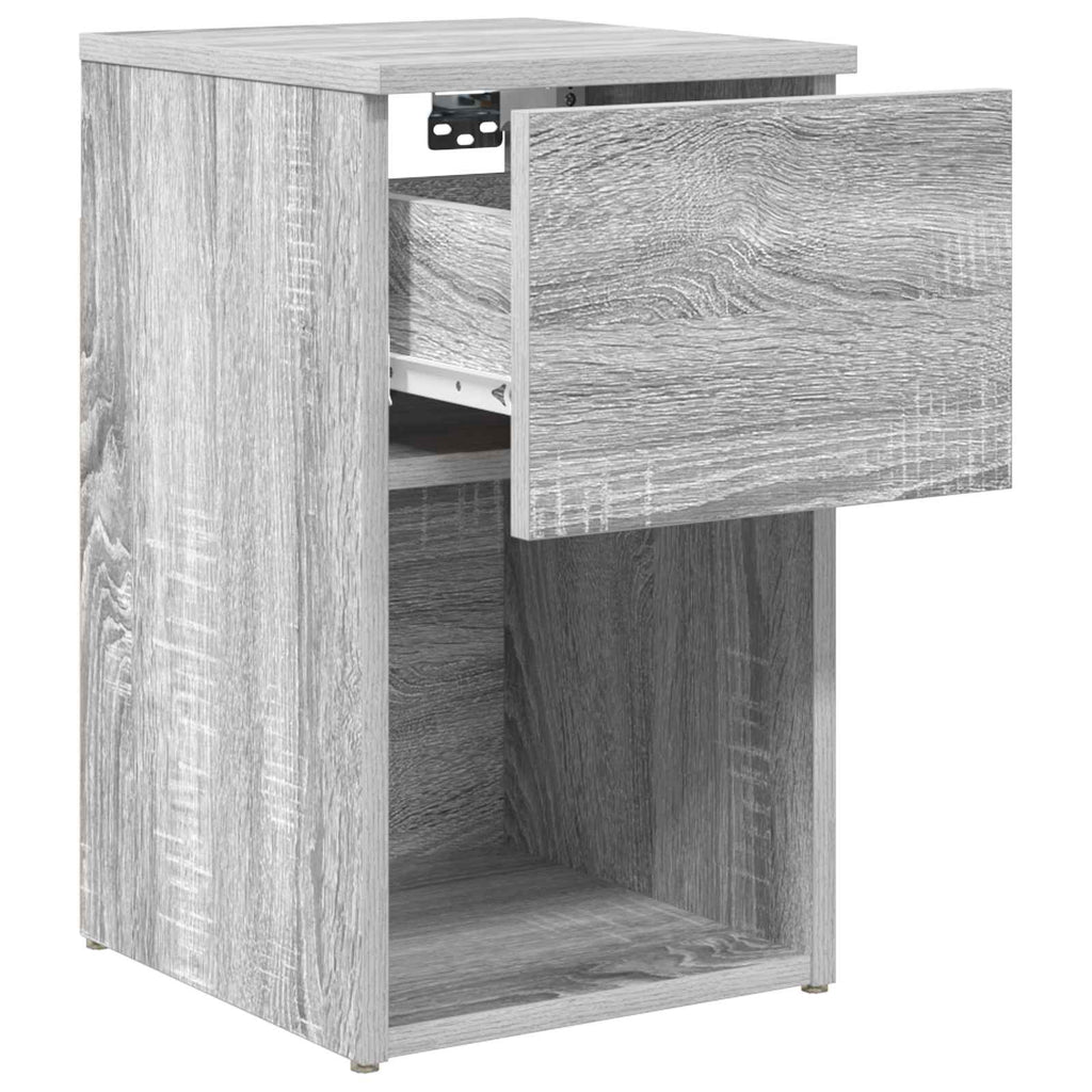 vidaXL Szafka pod łóżko 2 pcs Szary Sonoma 29 x 31,5 x 49 cm