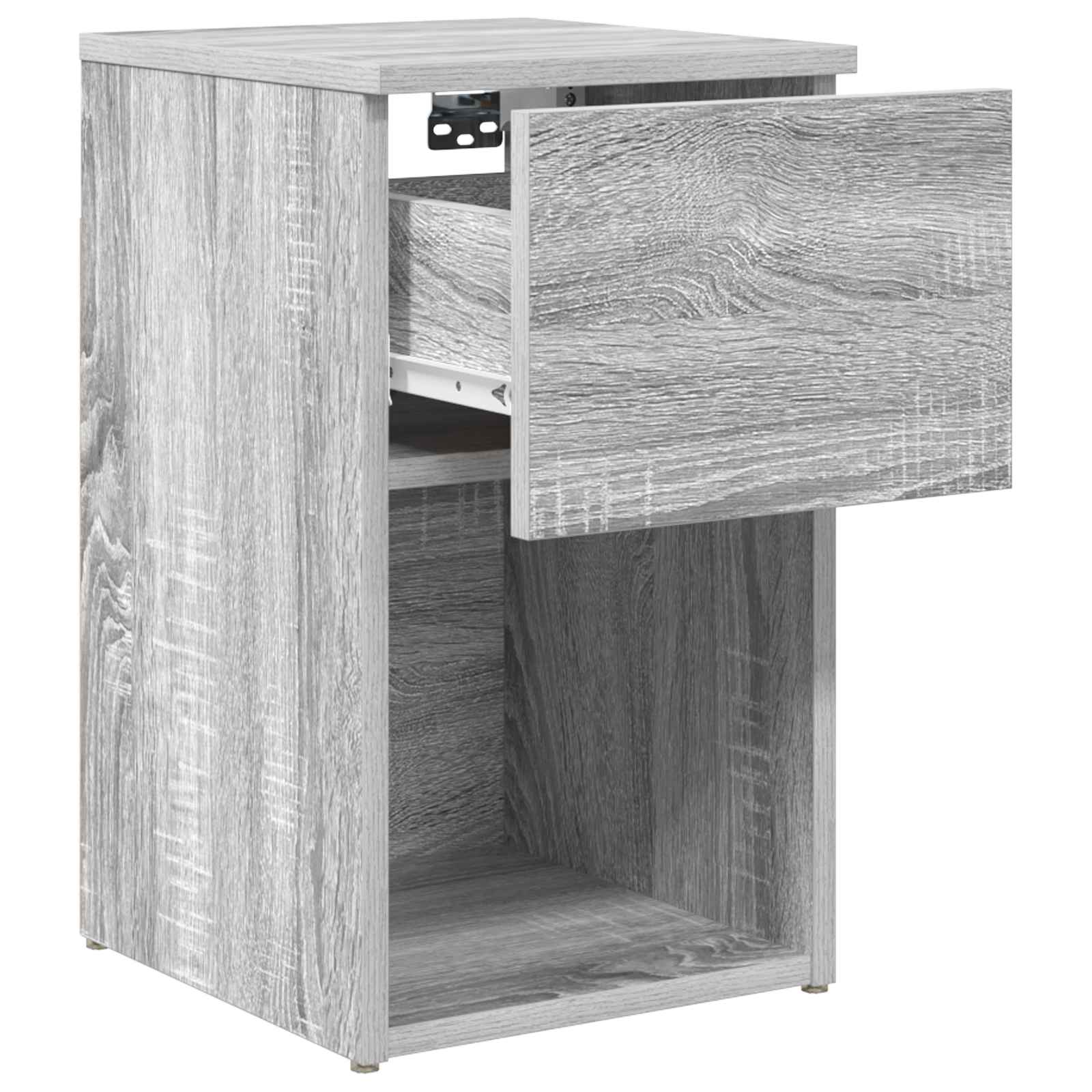 vidaXL Szafka pod łóżko 2 pcs Szary Sonoma 29 x 31,5 x 49 cm