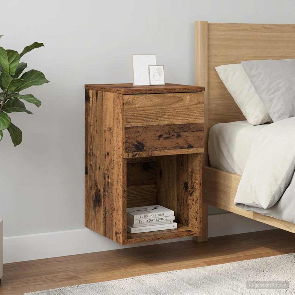 vidaXL Szafka pod łóżko 2 pcs Stare drewno 29 x 31,5 x 49 cm