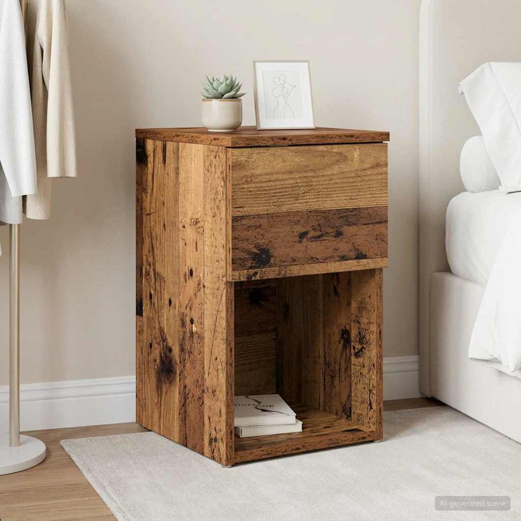 vidaXL Szafka pod łóżko Stare drewno 29 x 31,5 x 49 cm