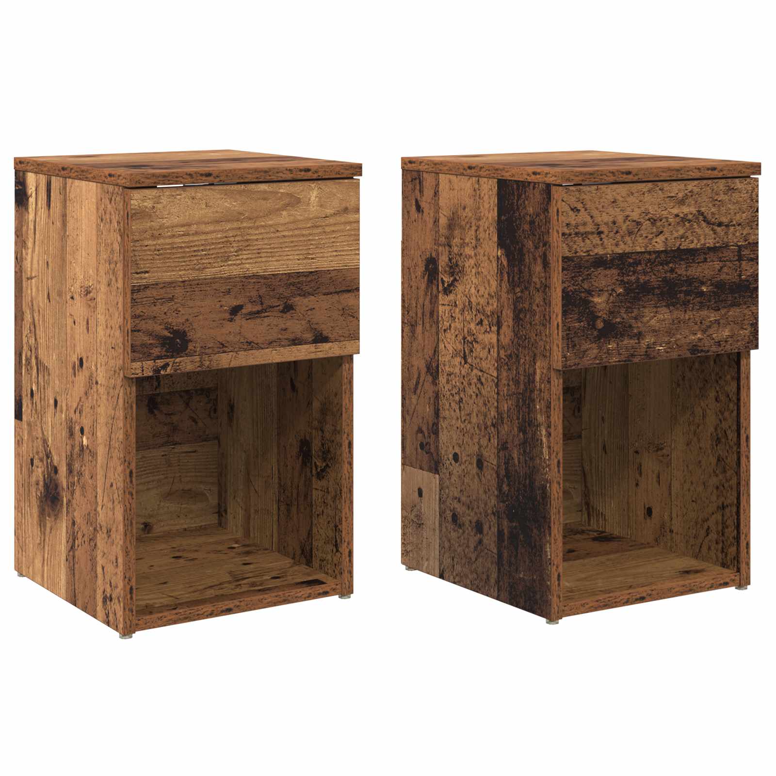 vidaXL Szafka pod łóżko 2 pcs Stare drewno 29 x 31,5 x 49 cm