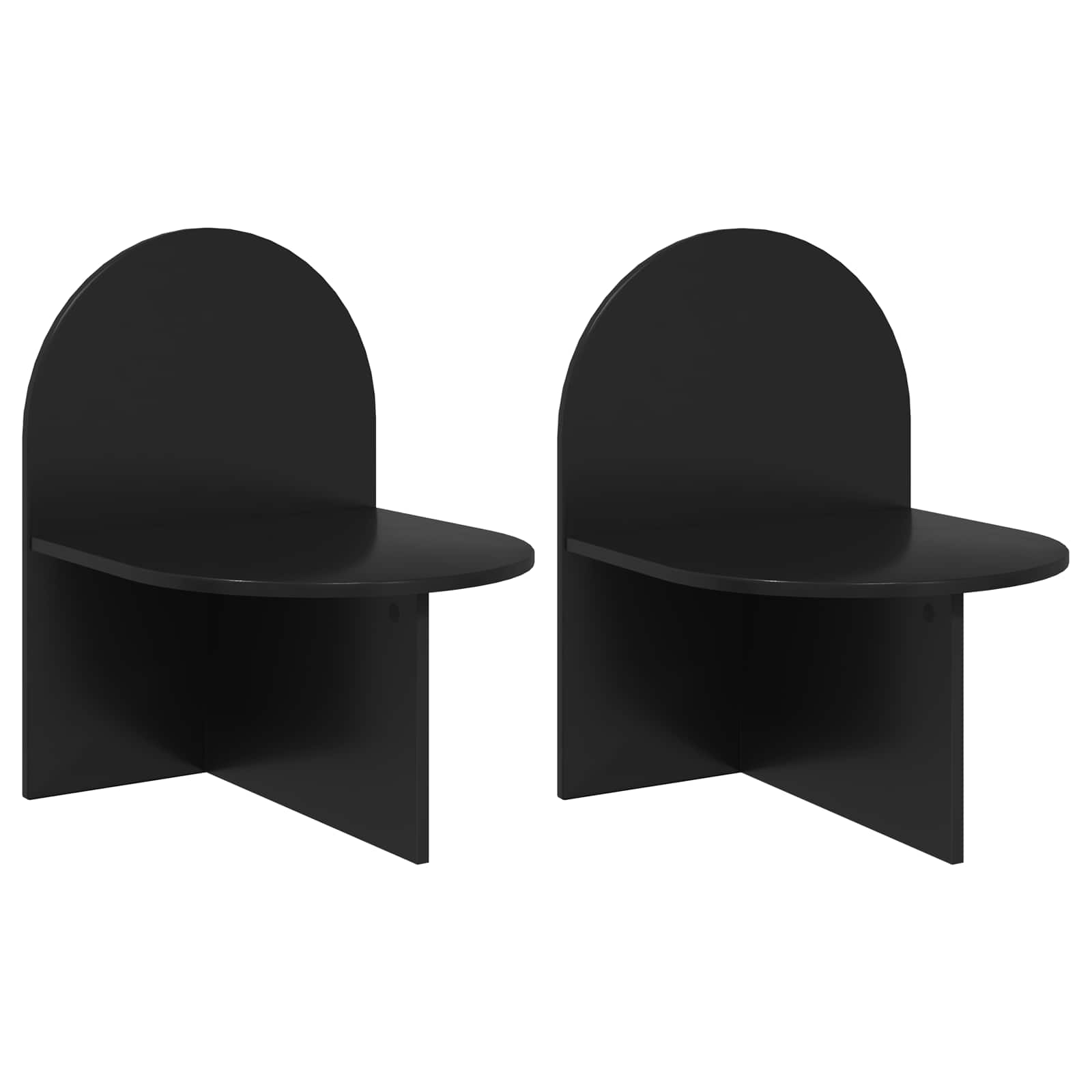 vidaXL Stolik nocny 2 pcs Czarny dąb 48 x 49 x 65 cm