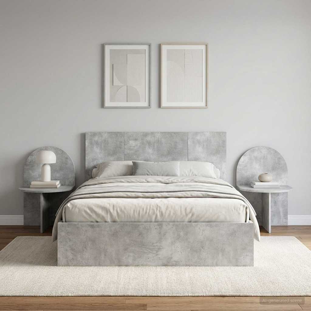 vidaXL Stolik nocny 2 pcs Betonowy szary 48 x 49 x 65 cm