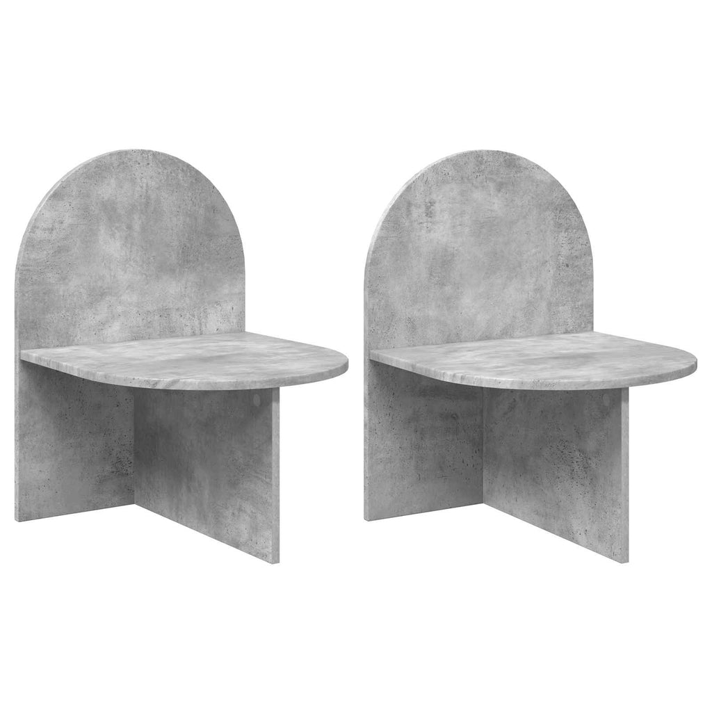 vidaXL Stolik nocny 2 pcs Betonowy szary 48 x 49 x 65 cm
