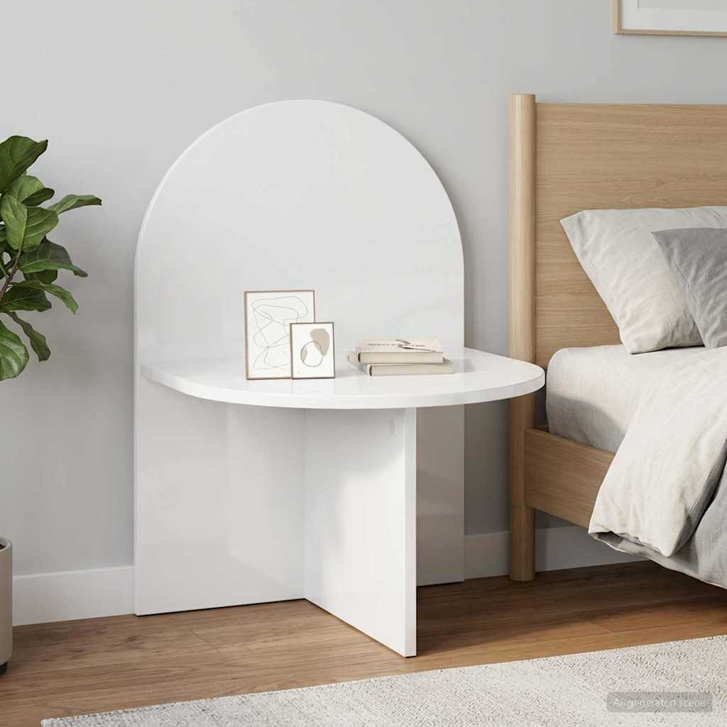 vidaXL Stolik nocny 2 pcs Biały wysoki połysk 48 x 49 x 65 cm