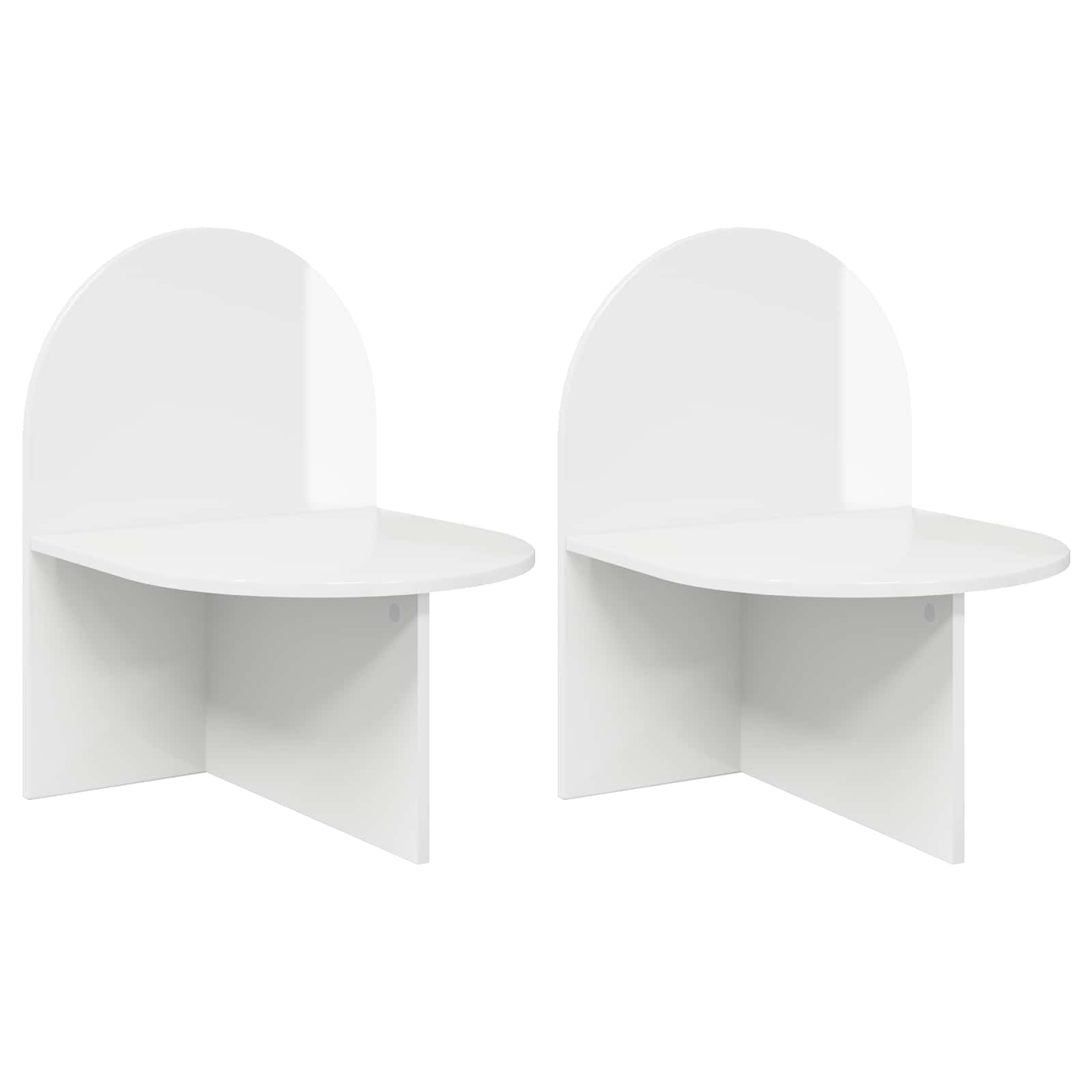 vidaXL Stolik nocny 2 pcs Biały wysoki połysk 48 x 49 x 65 cm