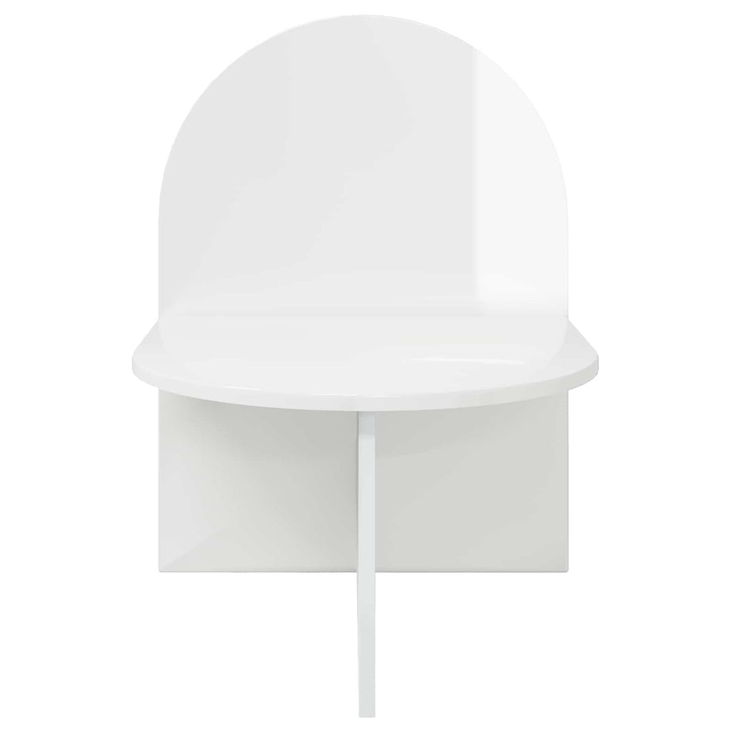 vidaXL Stolik nocny 2 pcs Biały wysoki połysk 48 x 49 x 65 cm