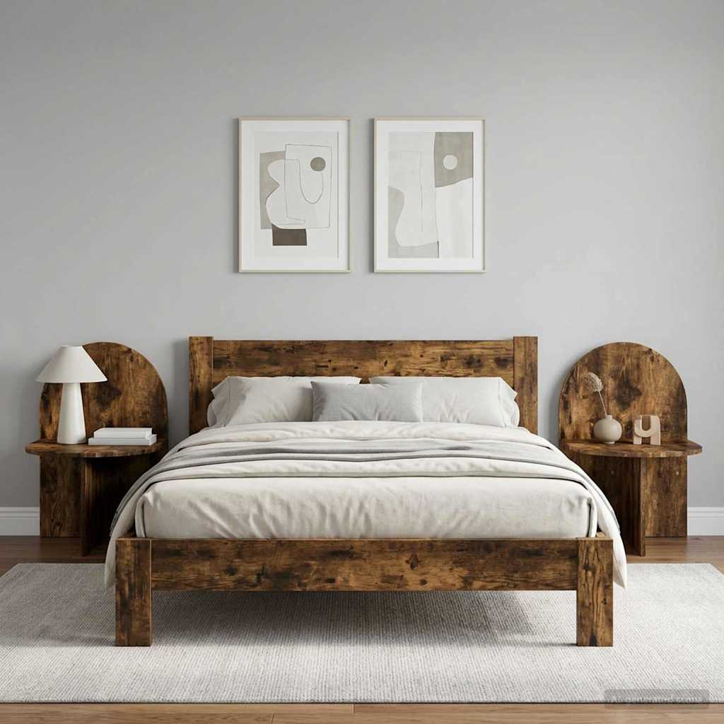 vidaXL Stolik nocny 2 pcs Dąb wędzony 48 x 49 x 65 cm