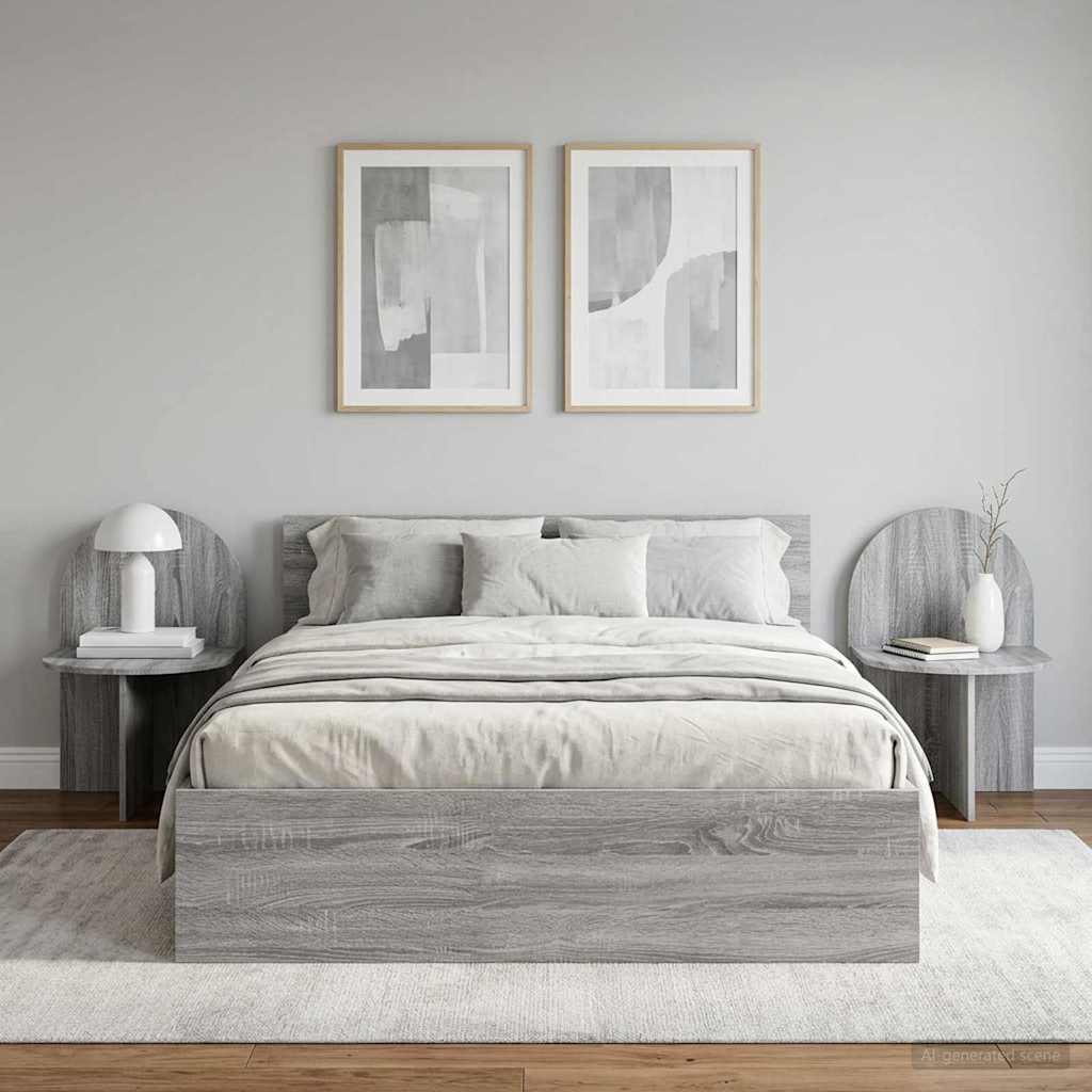 vidaXL Stolik nocny 2 pcs Szary Sonoma 48 x 49 x 65 cm