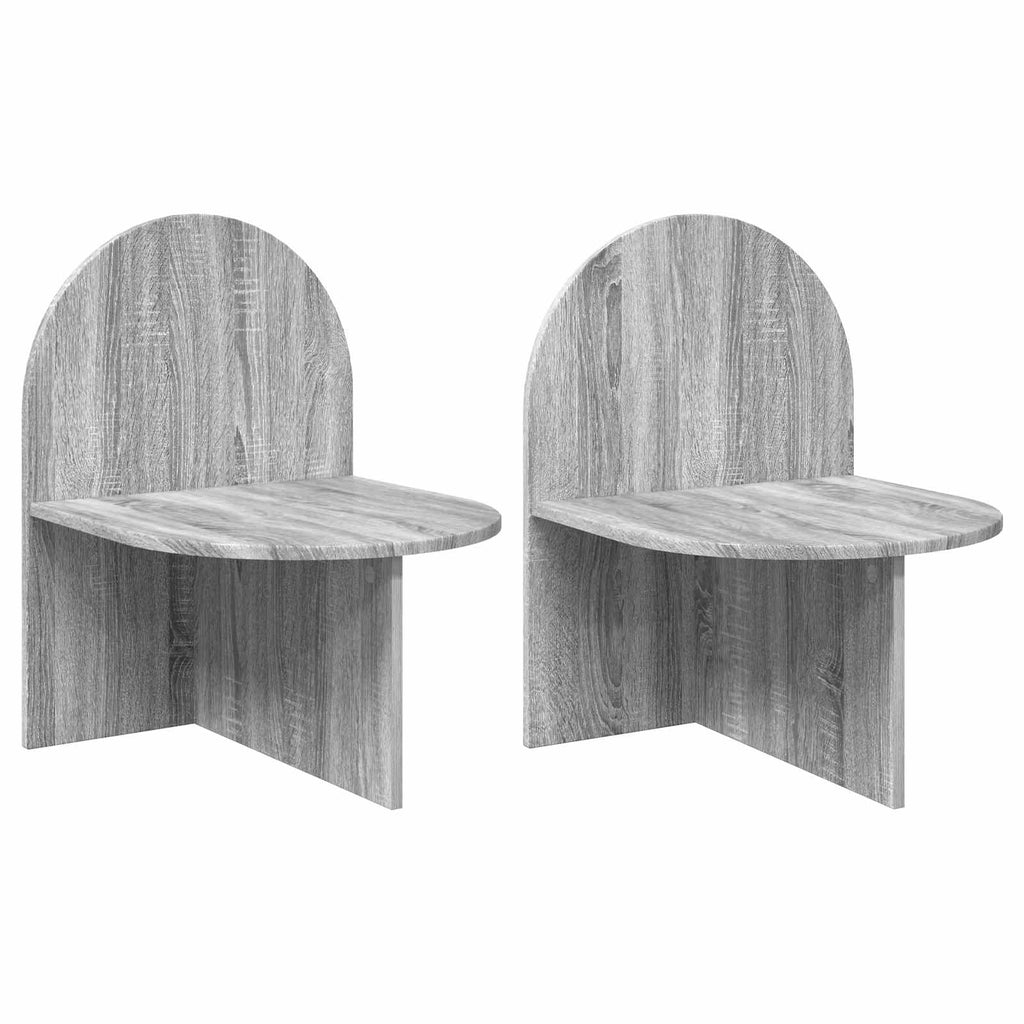 vidaXL Stolik nocny 2 pcs Szary Sonoma 48 x 49 x 65 cm