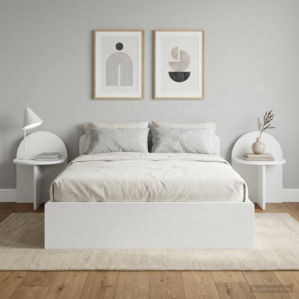 vidaXL Stolik nocny 2 pcs Biały 40 x 35,5 x 45,5 cm