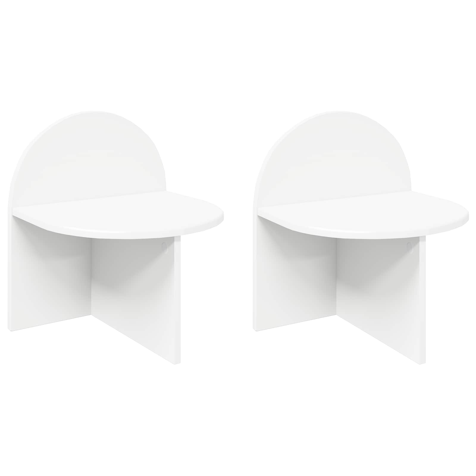 vidaXL Stolik nocny 2 pcs Biały 40 x 35,5 x 45,5 cm