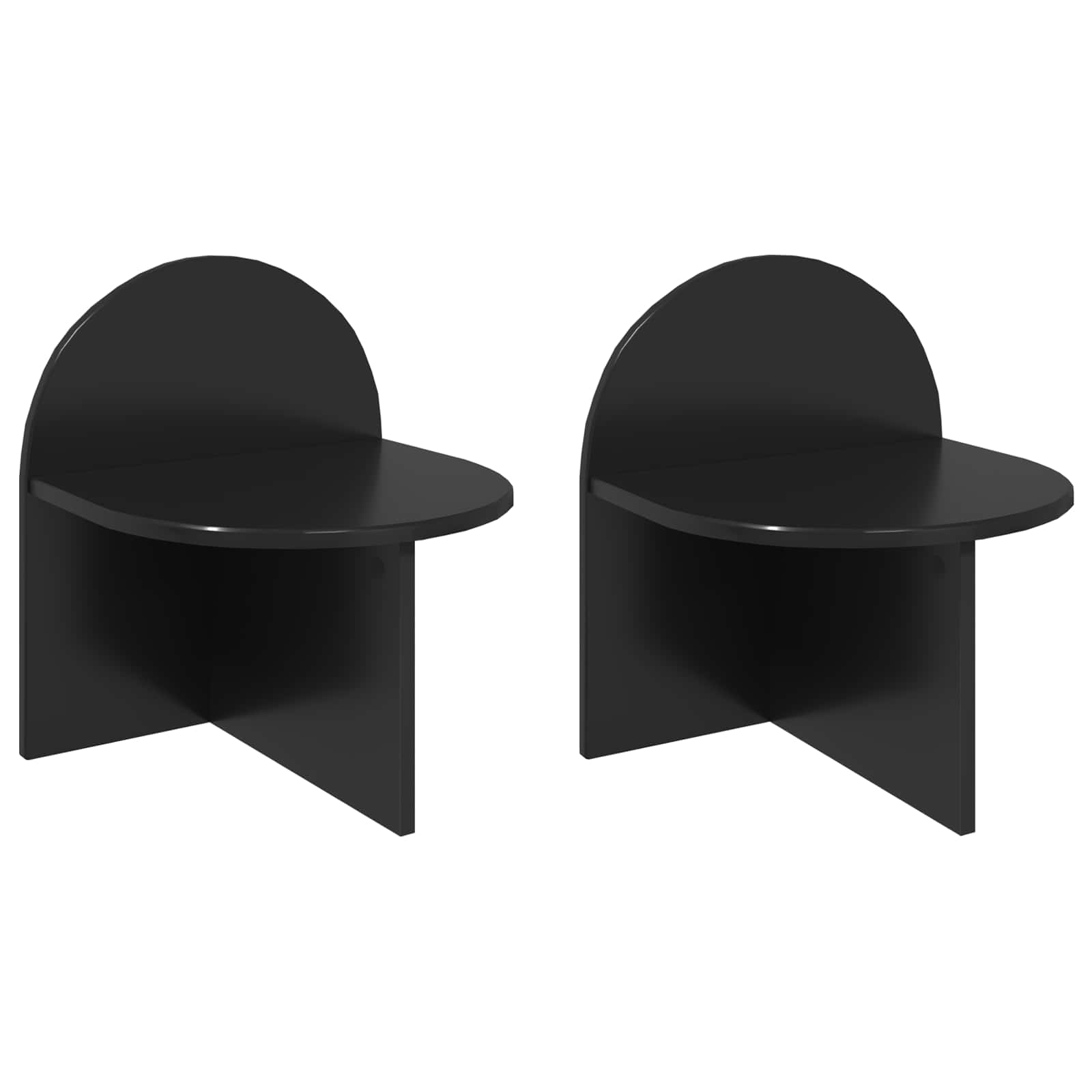 vidaXL Stolik nocny 2 pcs Czarny dąb 40 x 35,5 x 45,5 cm