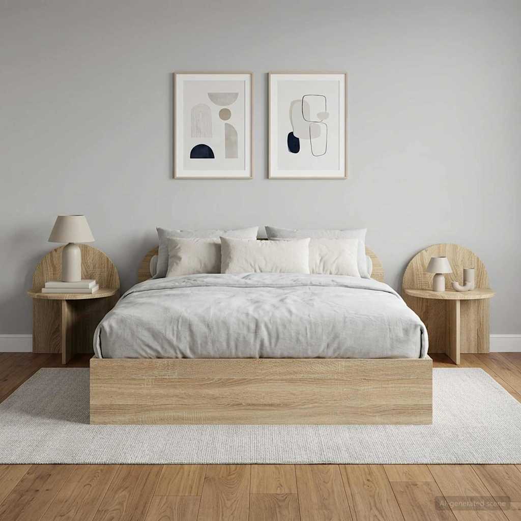 vidaXL Stolik nocny 2 pcs dąb Sonoma 40 x 35,5 x 45,5 cm