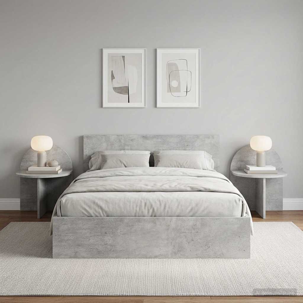vidaXL Stolik nocny 2 pcs Betonowy szary 40 x 35,5 x 45,5 cm