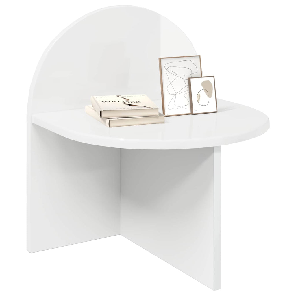 vidaXL Stolik nocny 2 pcs Biały wysoki połysk 40 x 35,5 x 45,5 cm