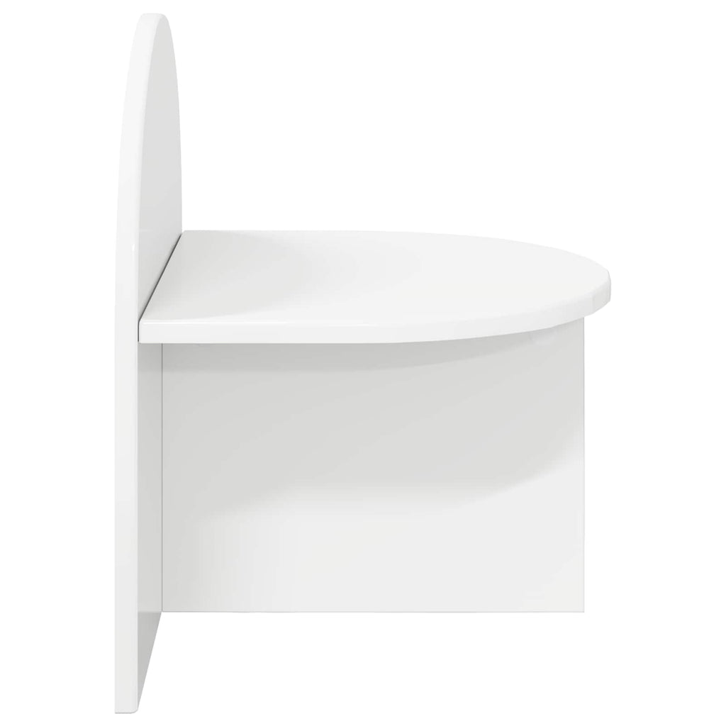 vidaXL Stolik nocny 2 pcs Biały wysoki połysk 40 x 35,5 x 45,5 cm