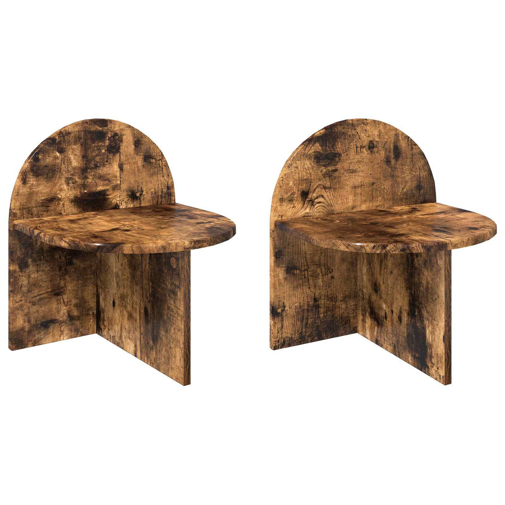 vidaXL Stolik nocny 2 pcs Dąb wędzony 40 x 35,5 x 45,5 cm