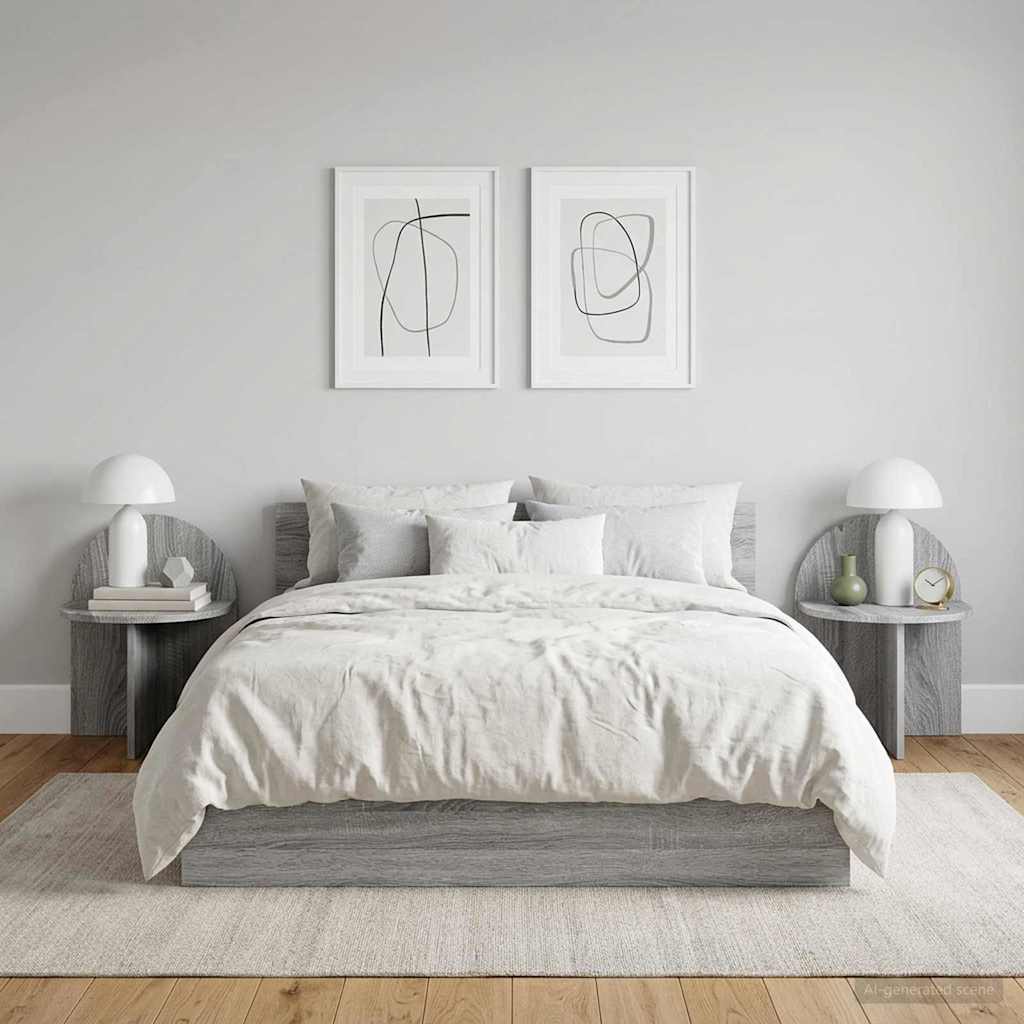 vidaXL Stolik nocny 2 pcs Szary Sonoma 40 x 35,5 x 45,5 cm