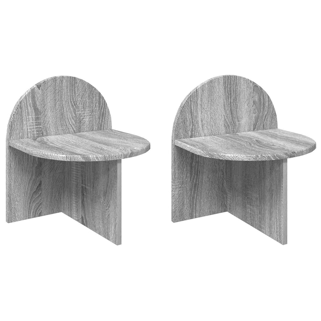 vidaXL Stolik nocny 2 pcs Szary Sonoma 40 x 35,5 x 45,5 cm