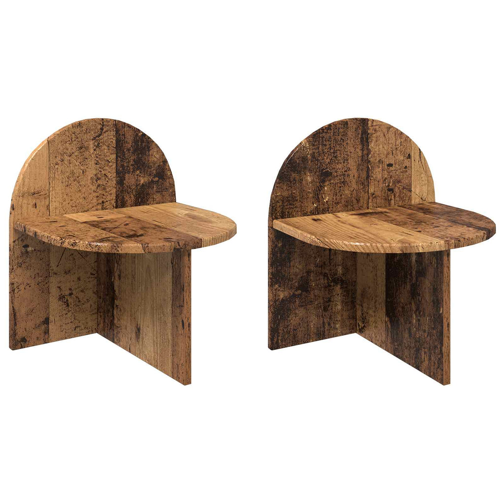 vidaXL Stolik nocny 2 pcs Stare drewno 40 x 35,5 x 45,5 cm