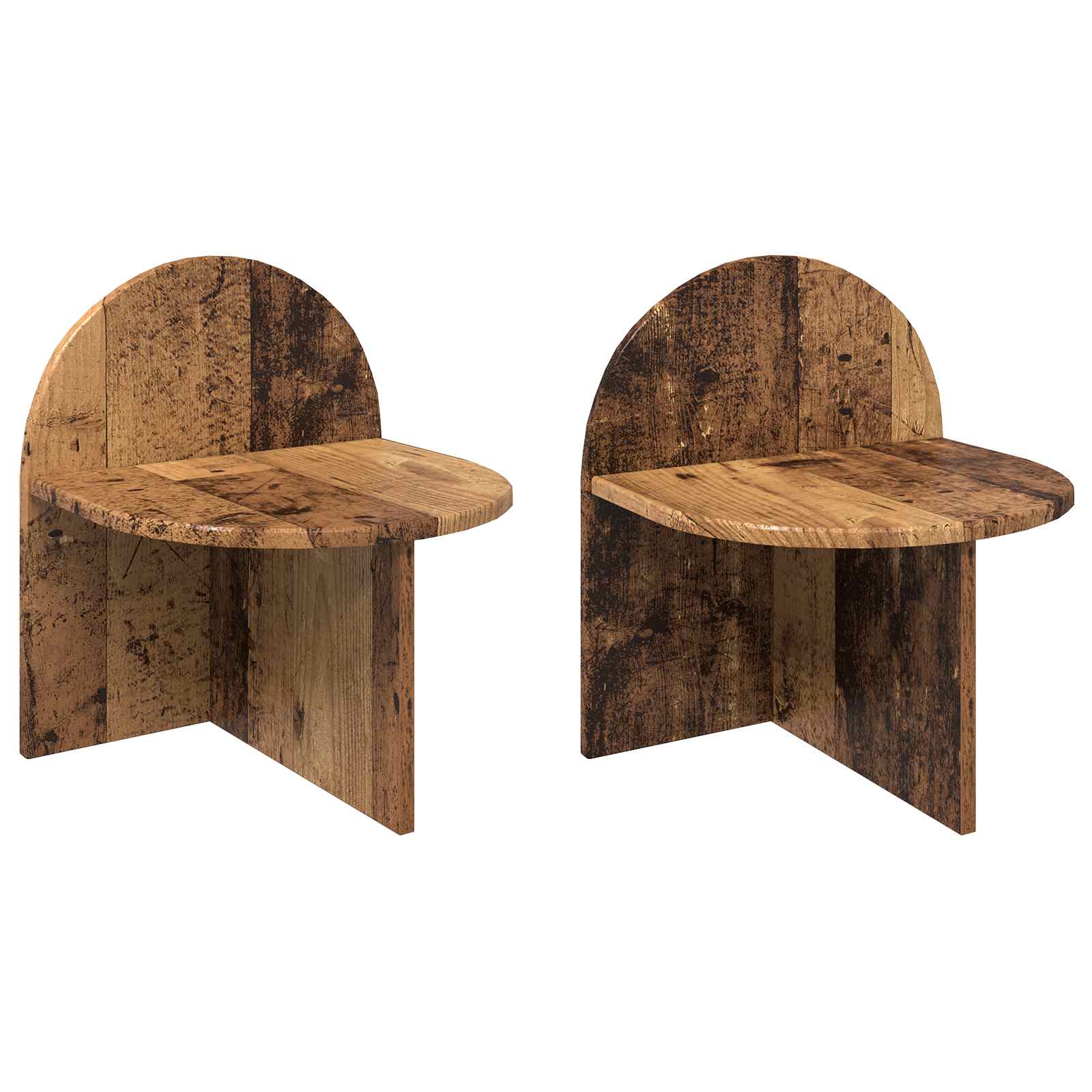vidaXL Stolik nocny 2 pcs Stare drewno 40 x 35,5 x 45,5 cm