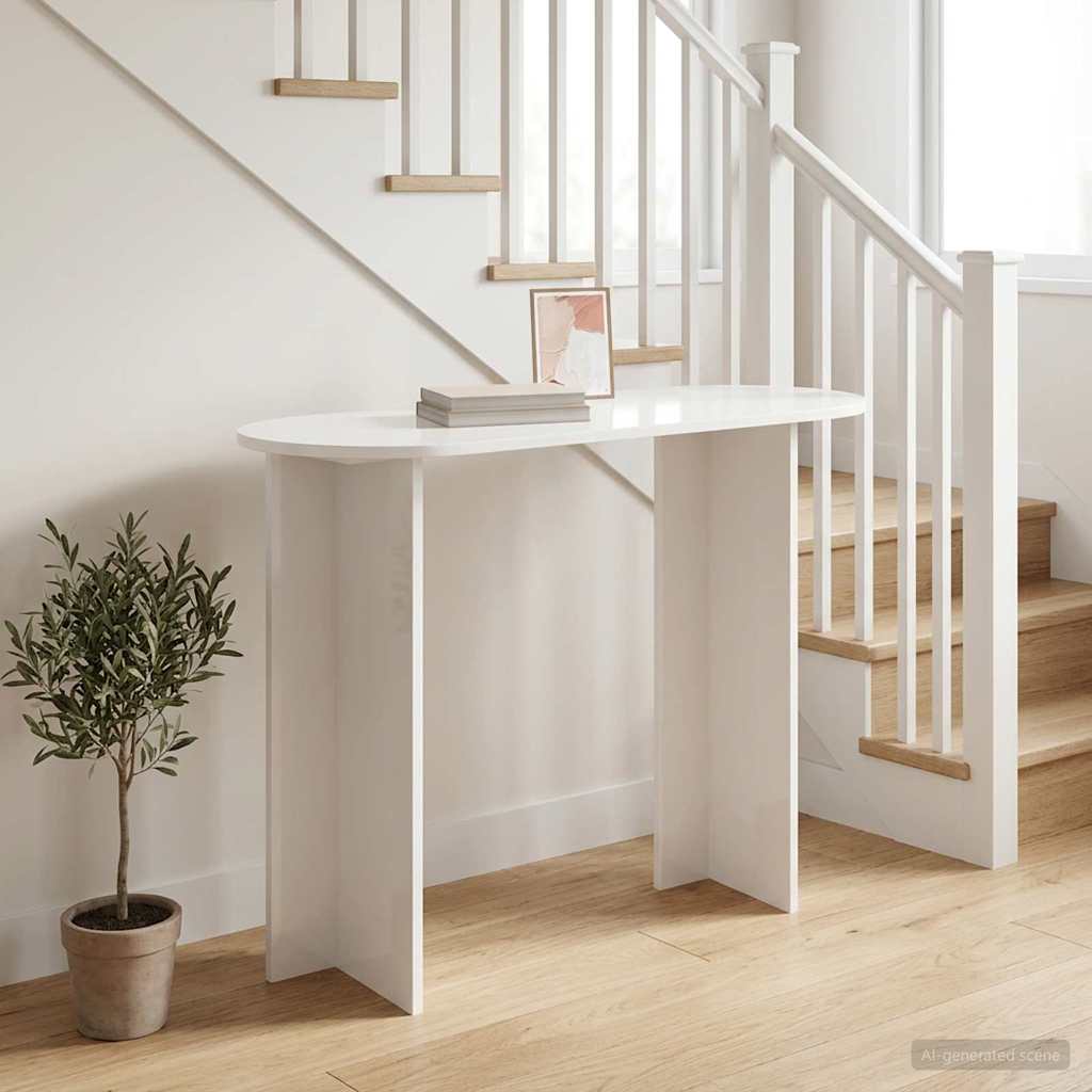 vidaXL Konsola Biały 100 x 39,5 x 75 cm Drewno inżynieryjne
