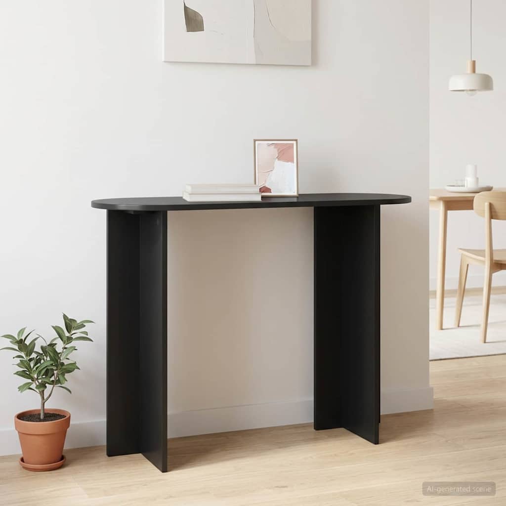 vidaXL Konsola Czarny dąb 100 x 39,5 x 75 cm Drewno inżynieryjne
