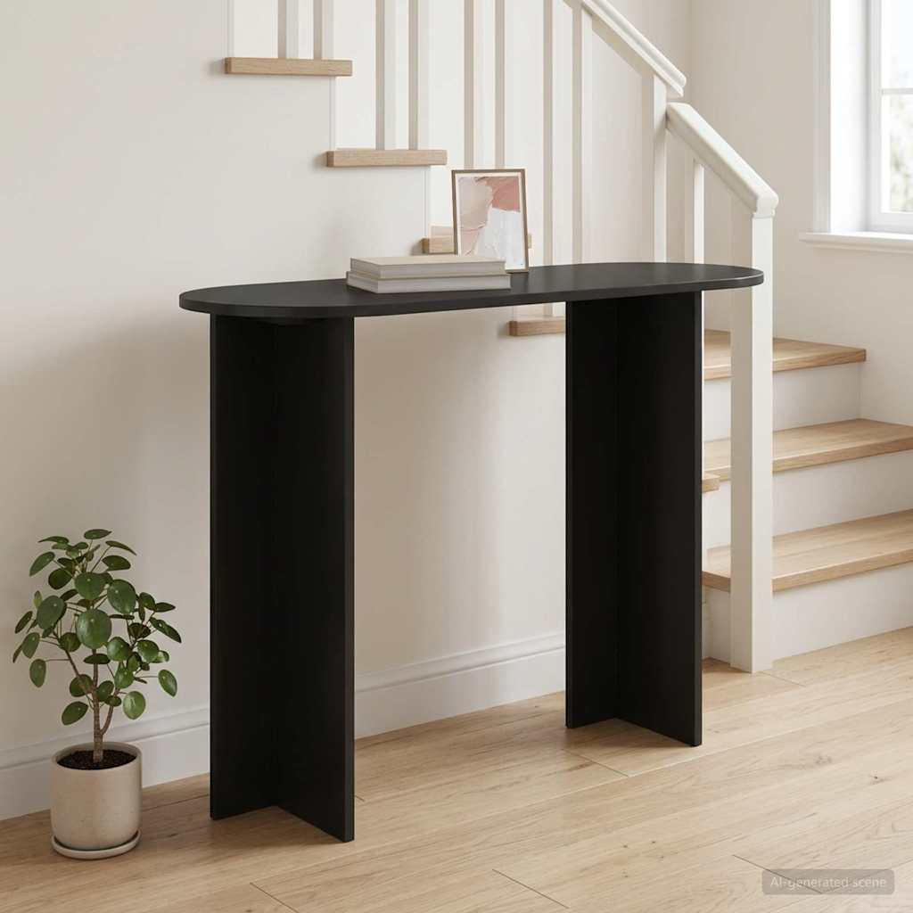 vidaXL Konsola Czarny dąb 100 x 39,5 x 75 cm Drewno inżynieryjne