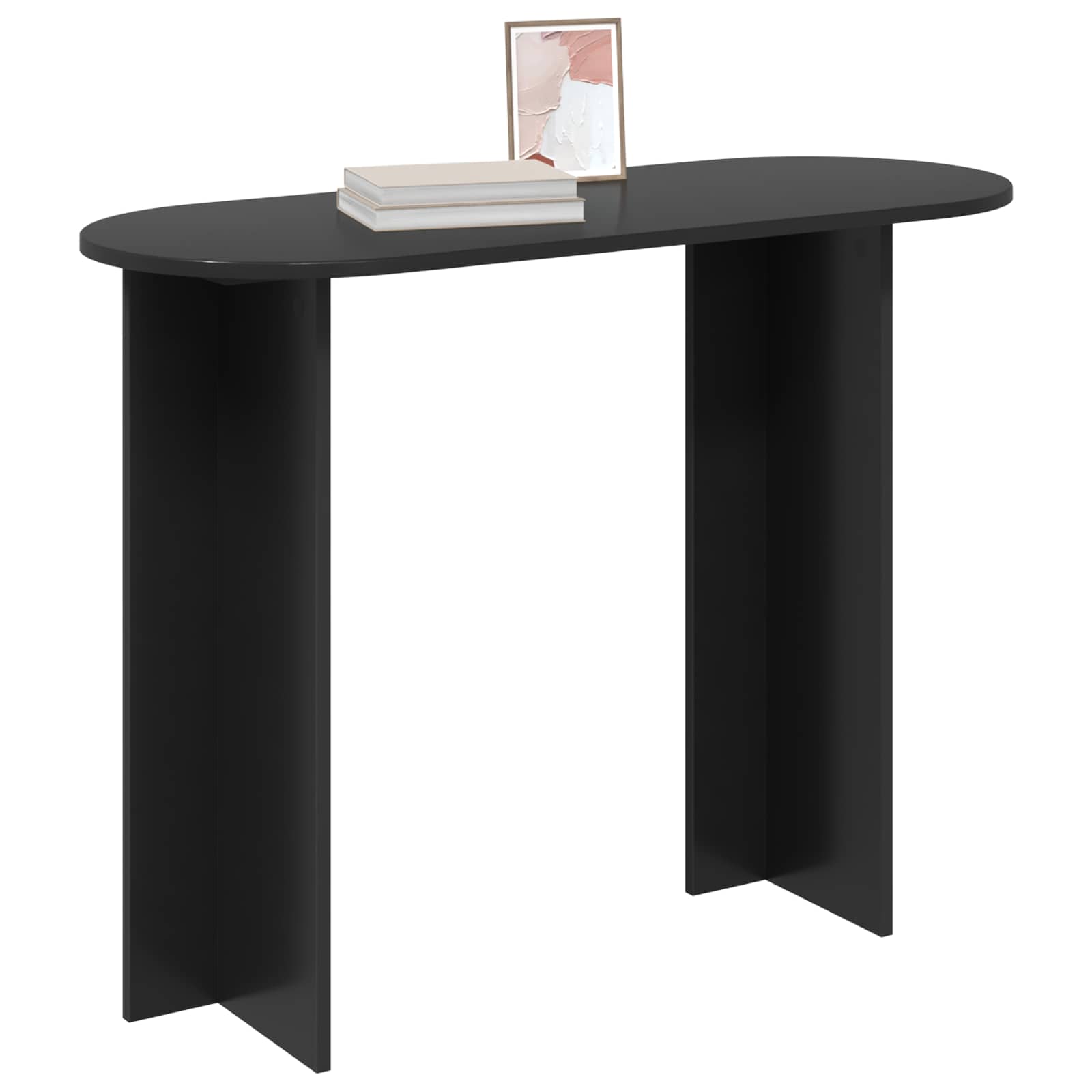 vidaXL Konsola Czarny dąb 100 x 39,5 x 75 cm Drewno inżynieryjne