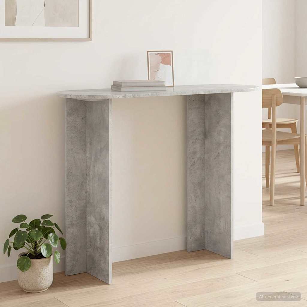 vidaXL Konsola Betonowy szary 100 x 39,5 x 75 cm Drewno inżynieryjne