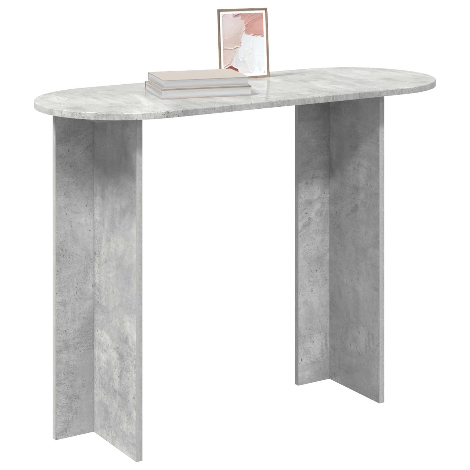 vidaXL Konsola Betonowy szary 100 x 39,5 x 75 cm Drewno inżynieryjne