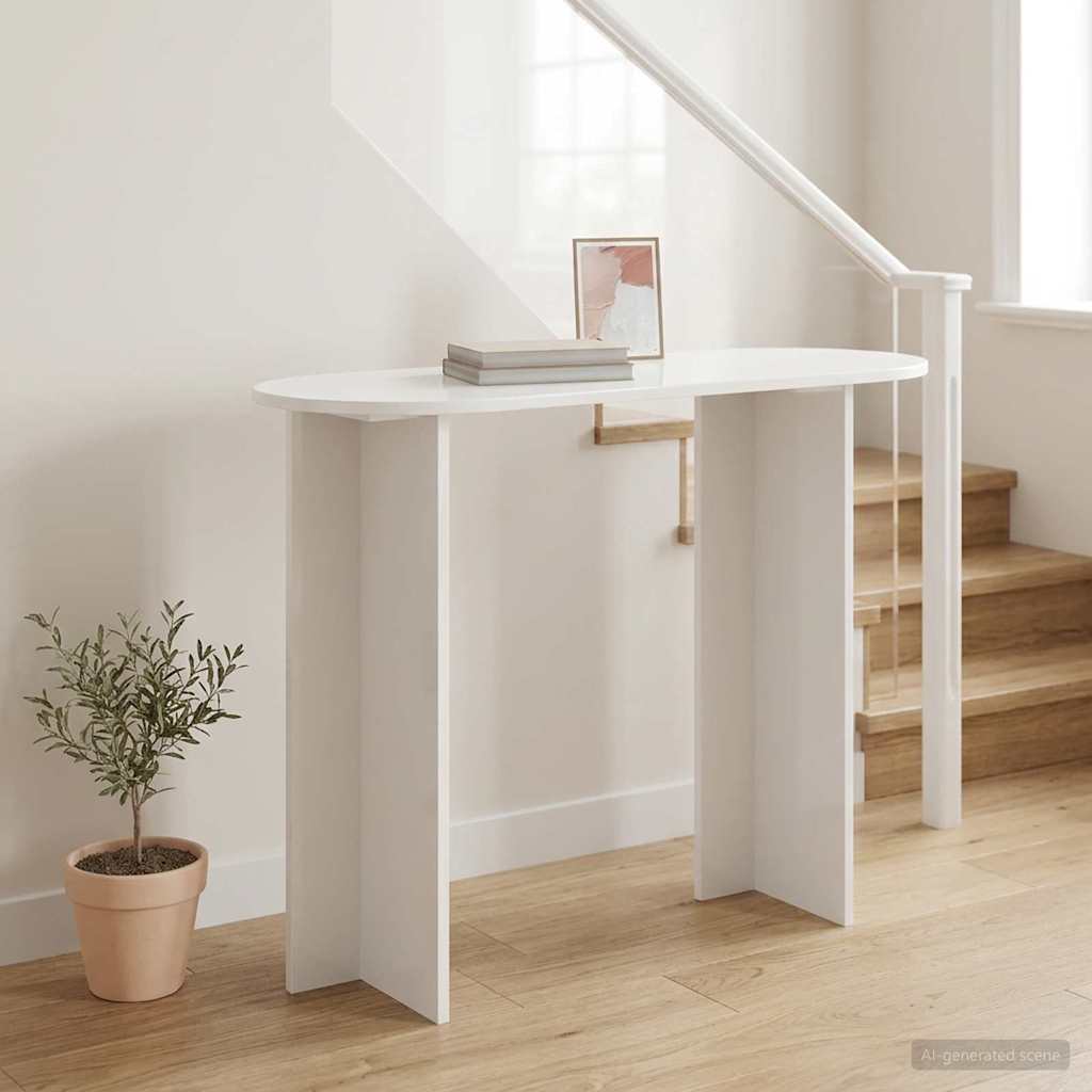 vidaXL Konsola Biały wysoki połysk 100 x 39,5 x 75 cm