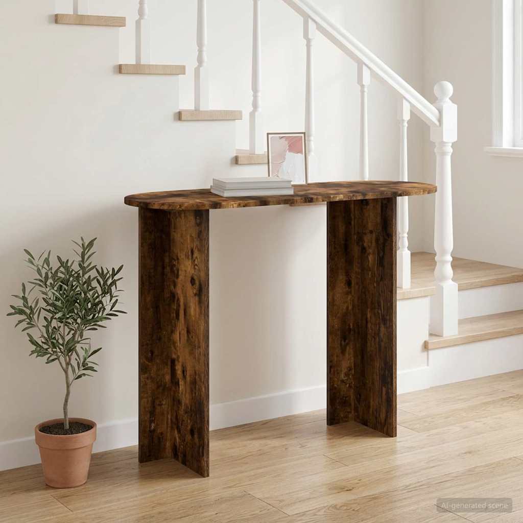vidaXL Konsola Dąb wędzony 100 x 39,5 x 75 cm Drewno inżynieryjne