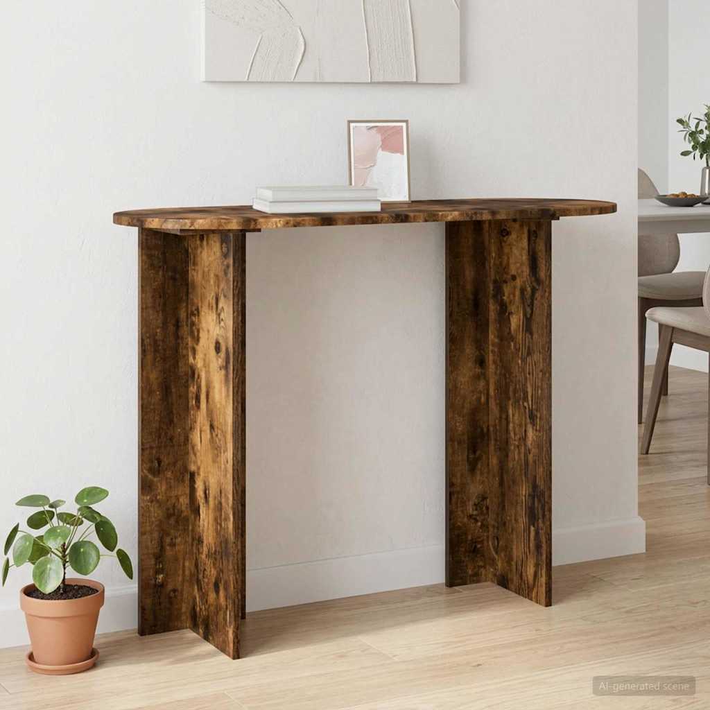 vidaXL Konsola Dąb wędzony 100 x 39,5 x 75 cm Drewno inżynieryjne