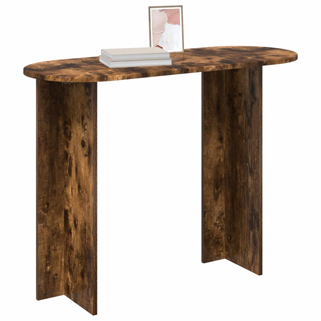 vidaXL Konsola Dąb wędzony 100 x 39,5 x 75 cm Drewno inżynieryjne