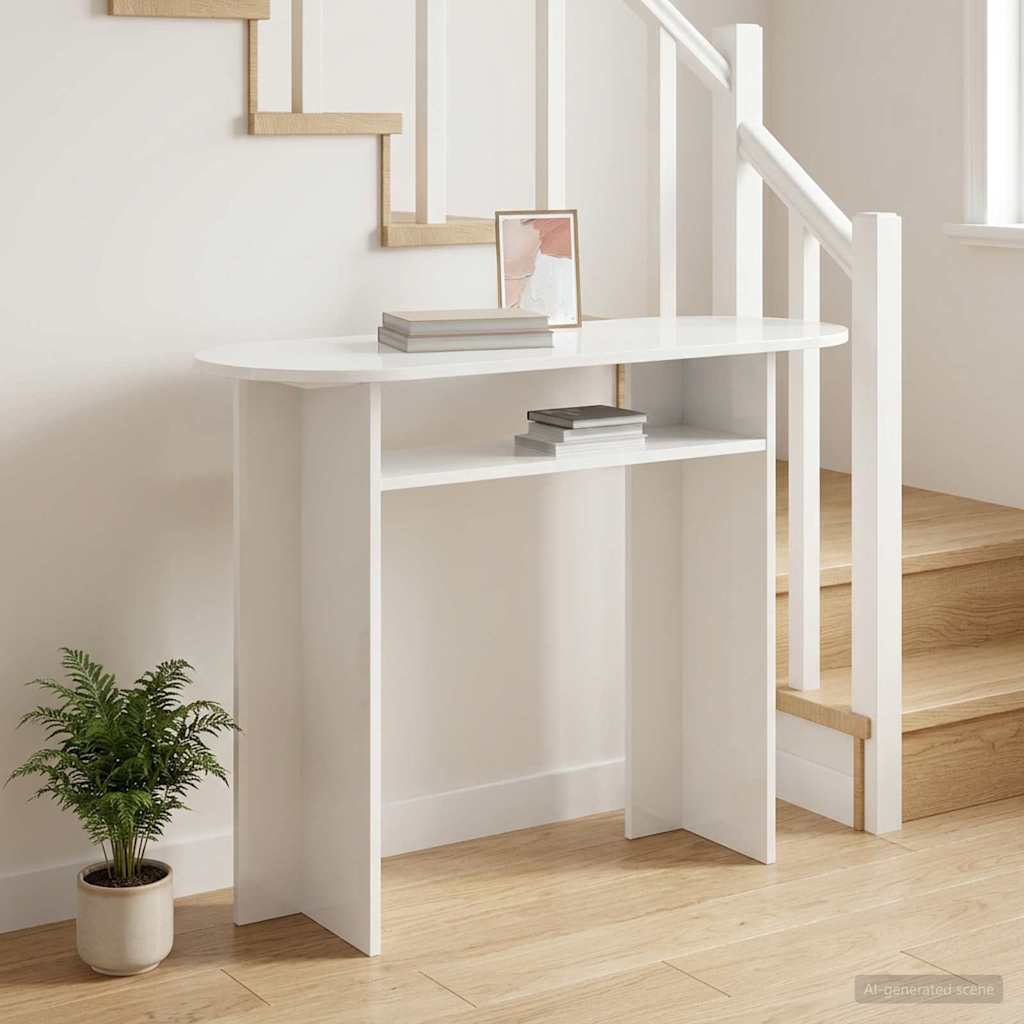 vidaXL Konsola Biały 100 x 39,5 x 75 cm Drewno inżynieryjne