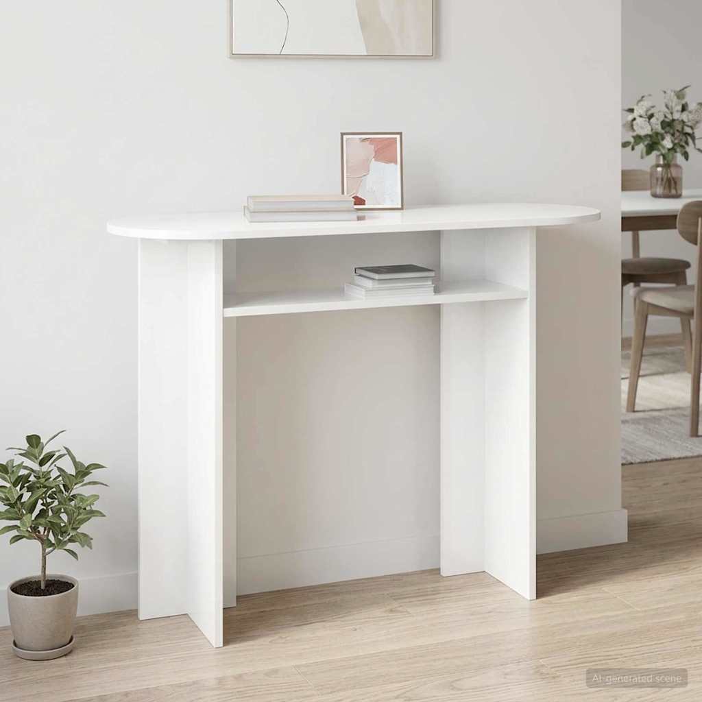 vidaXL Konsola Biały 100 x 39,5 x 75 cm Drewno inżynieryjne