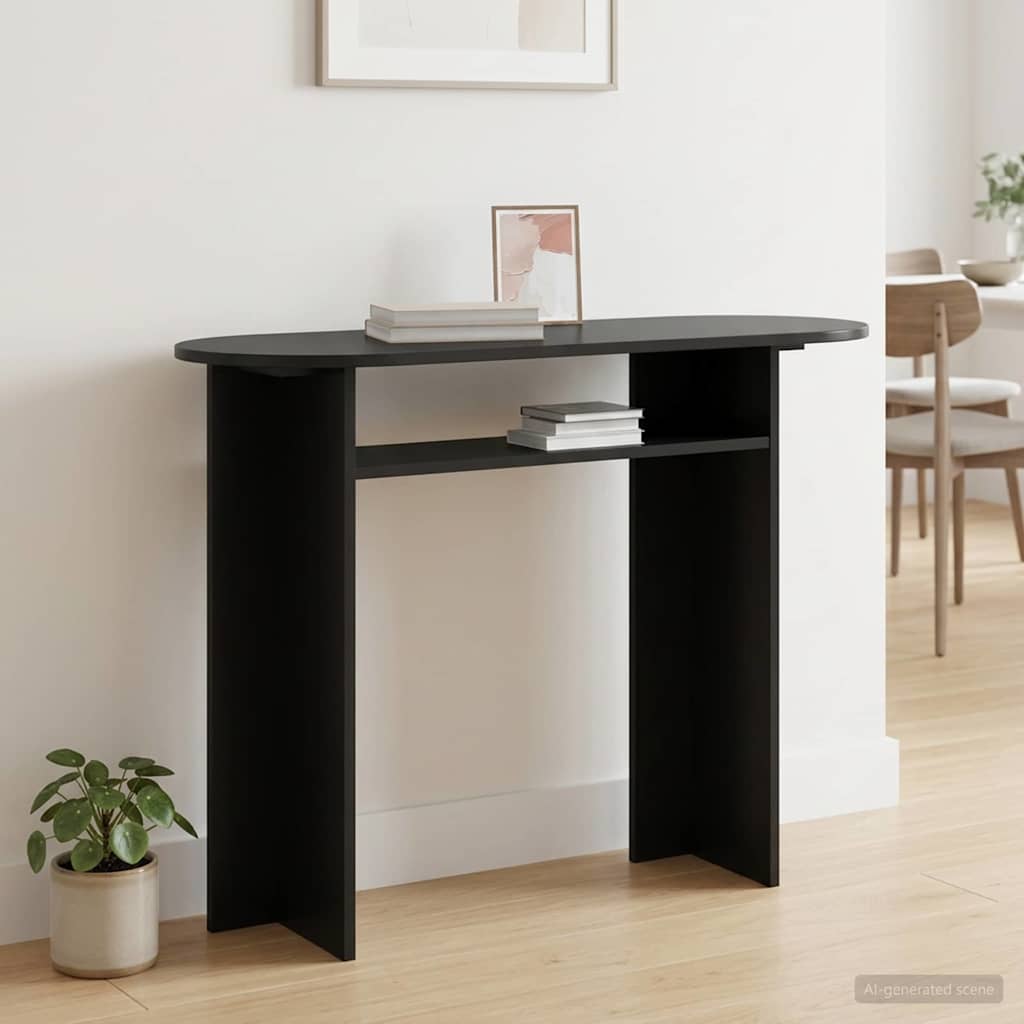 vidaXL Konsola Czarny dąb 100 x 39,5 x 75 cm Drewno inżynieryjne