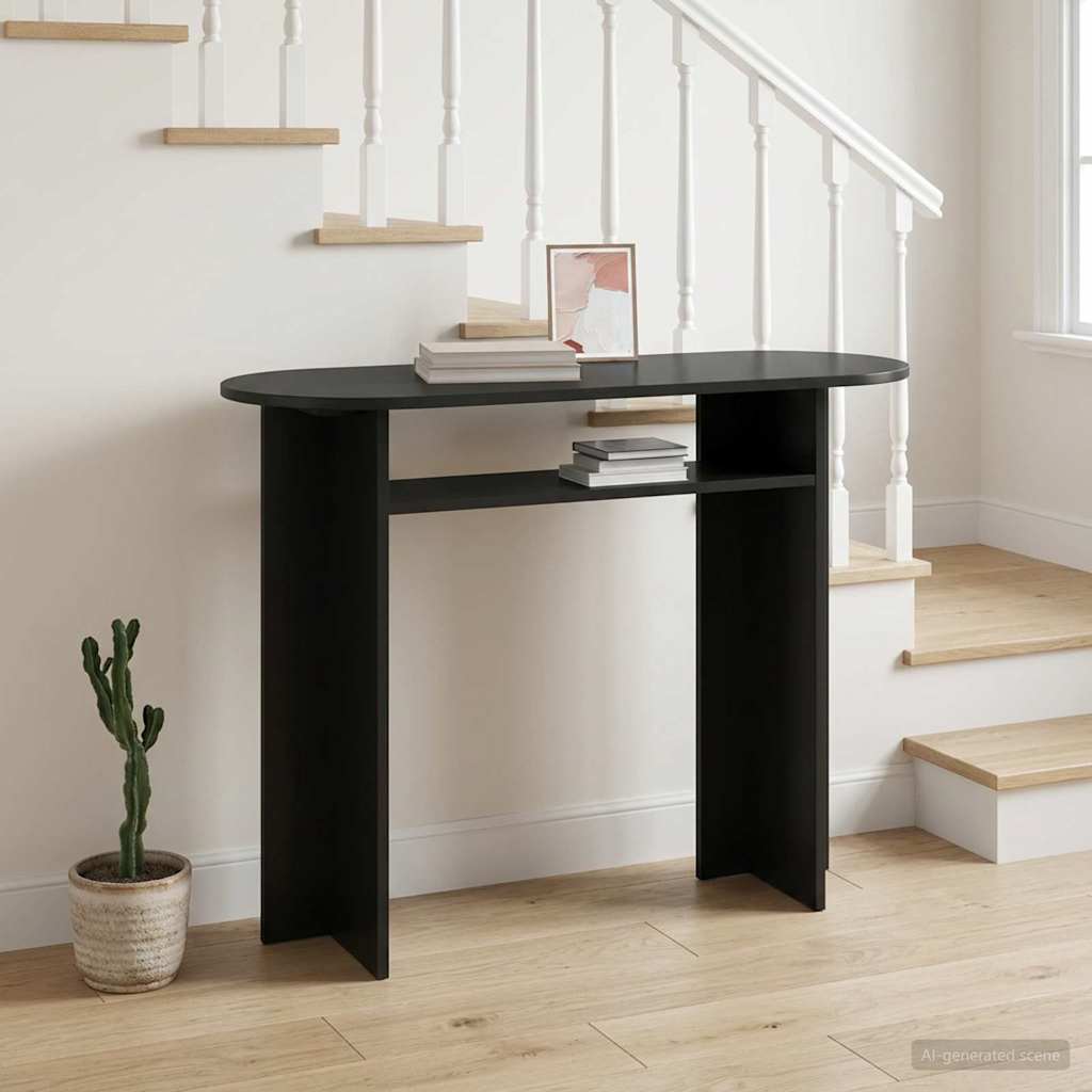 vidaXL Konsola Czarny dąb 100 x 39,5 x 75 cm Drewno inżynieryjne