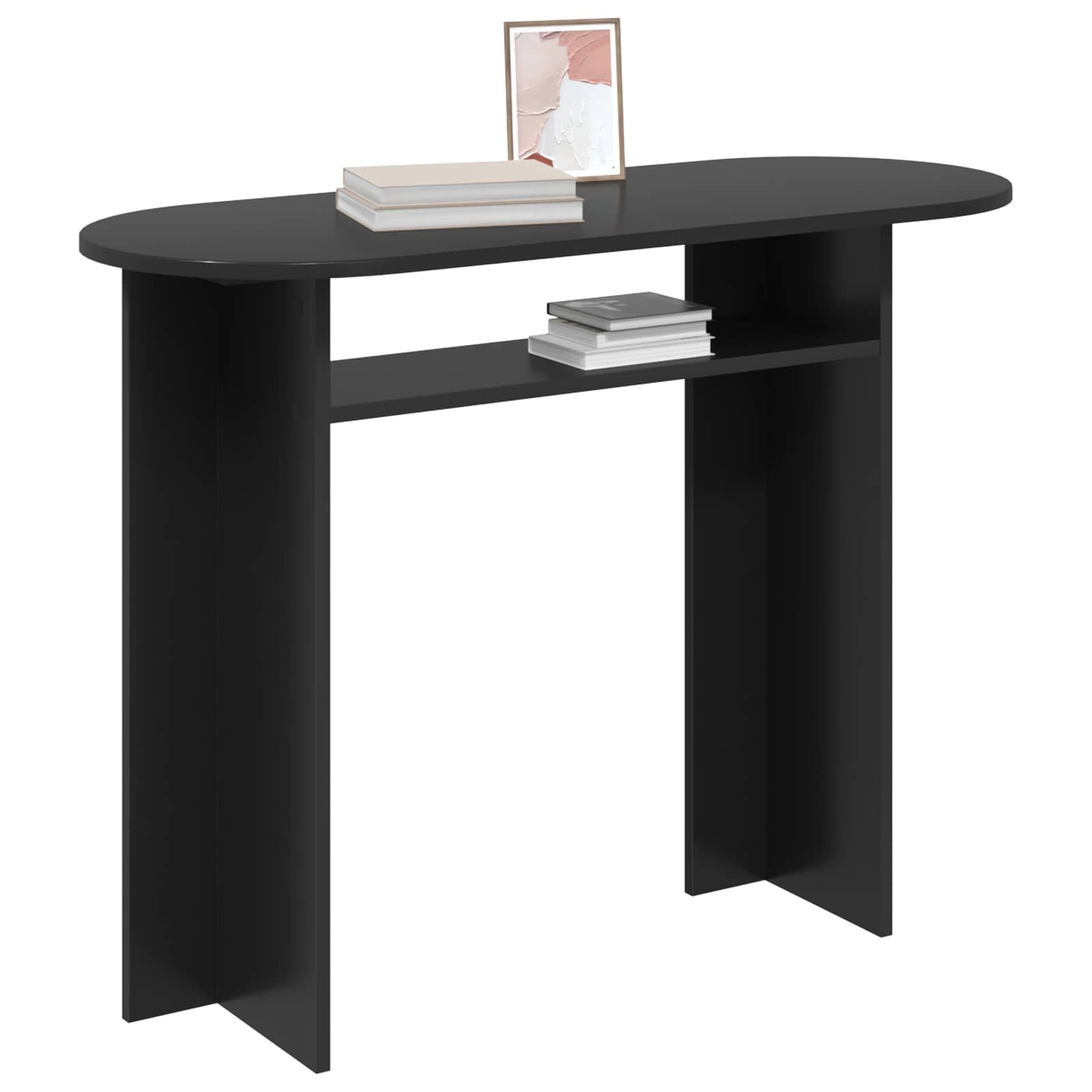 vidaXL Konsola Czarny dąb 100 x 39,5 x 75 cm Drewno inżynieryjne