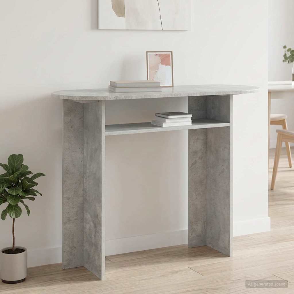 vidaXL Konsola Betonowy szary 100 x 39,5 x 75 cm Drewno inżynieryjne