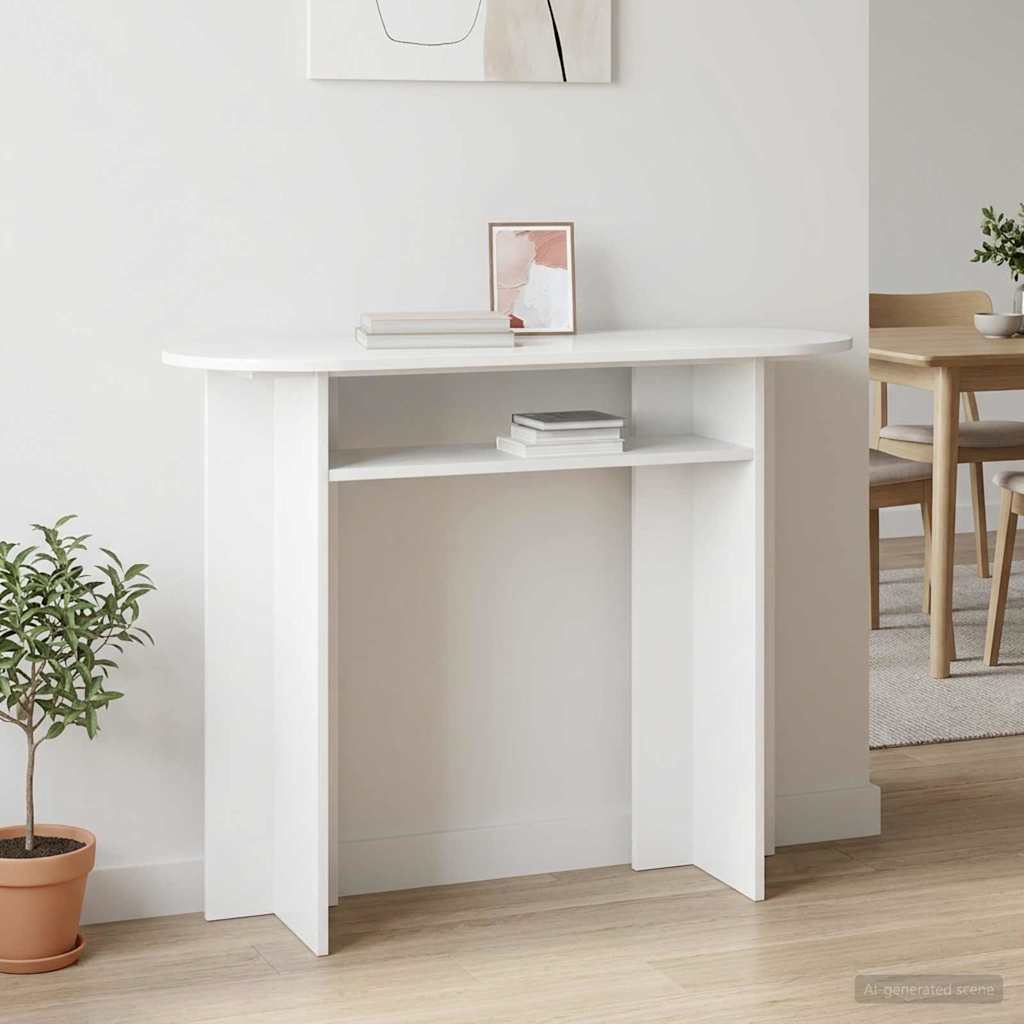 vidaXL Konsola Biały wysoki połysk 100 x 39,5 x 75 cm