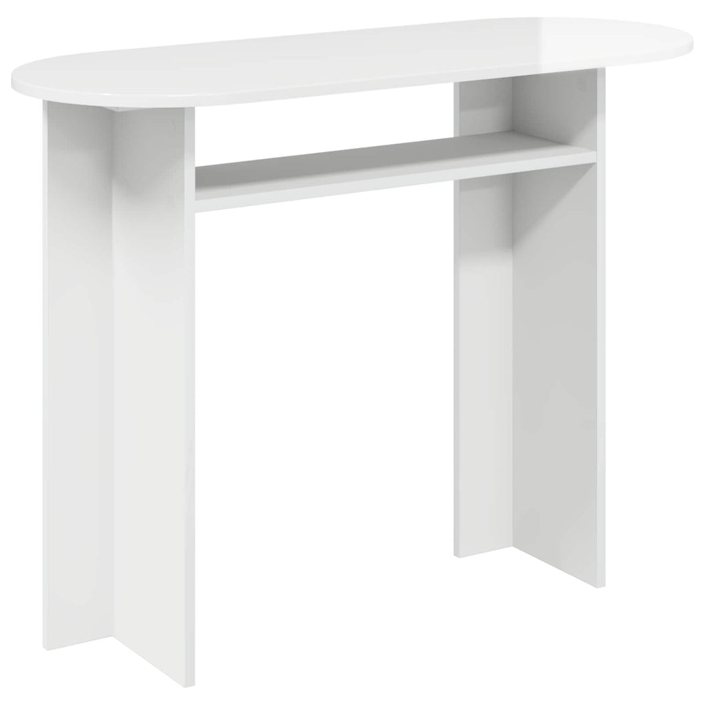 vidaXL Konsola Biały wysoki połysk 100 x 39,5 x 75 cm