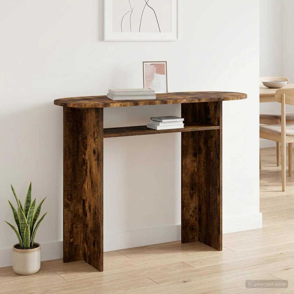 vidaXL Konsola Dąb wędzony 100 x 39,5 x 75 cm Drewno inżynieryjne