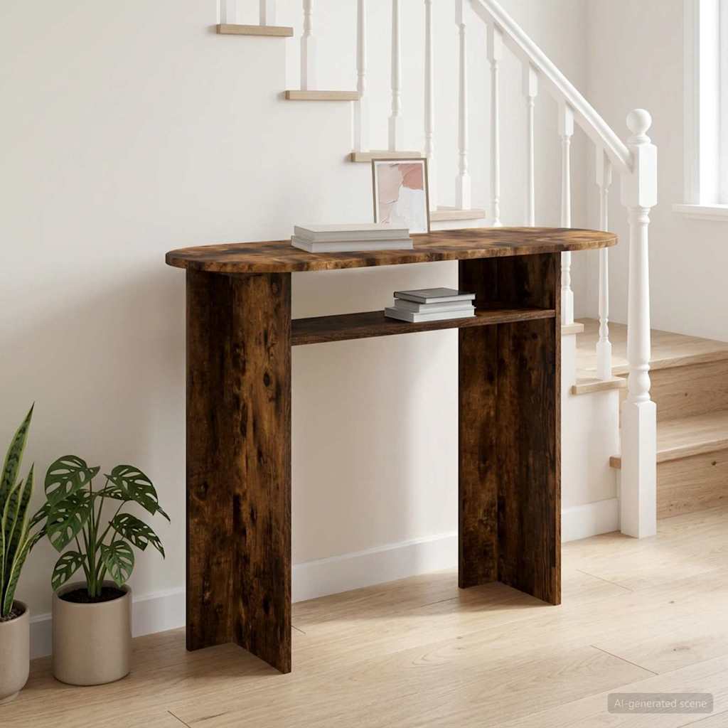 vidaXL Konsola Dąb wędzony 100 x 39,5 x 75 cm Drewno inżynieryjne