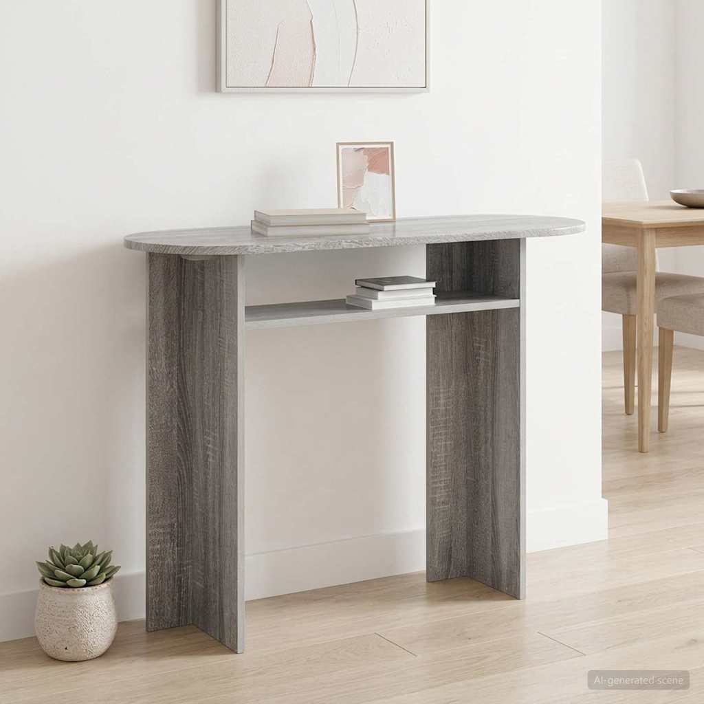 vidaXL Konsola Szary Sonoma 100 x 39,5 x 75 cm Drewno inżynieryjne
