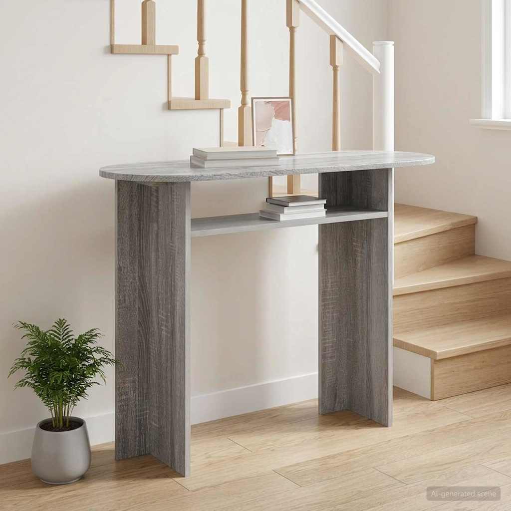 vidaXL Konsola Szary Sonoma 100 x 39,5 x 75 cm Drewno inżynieryjne